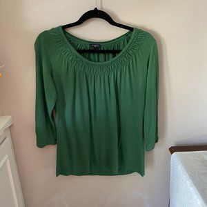 Women’s Talbots Size X Green 3/4 Sleeve Top